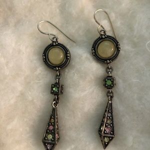 Patricia Locke Signed Earrings Swarovski Crystals